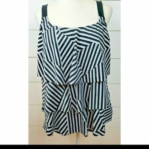 Avenue Plus Size 18 Tankini Top Swimsuit Swim